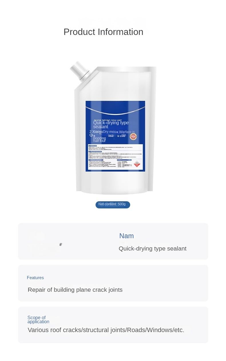 Concrete Crack Filler, Premium Cement Crack Filler with Tool Self Leveling Crack Sealant, Weather Resistant, Fast-Drying Caulking Glue for Driveway, Outdoor Concrete Joint Repair (35 oz)