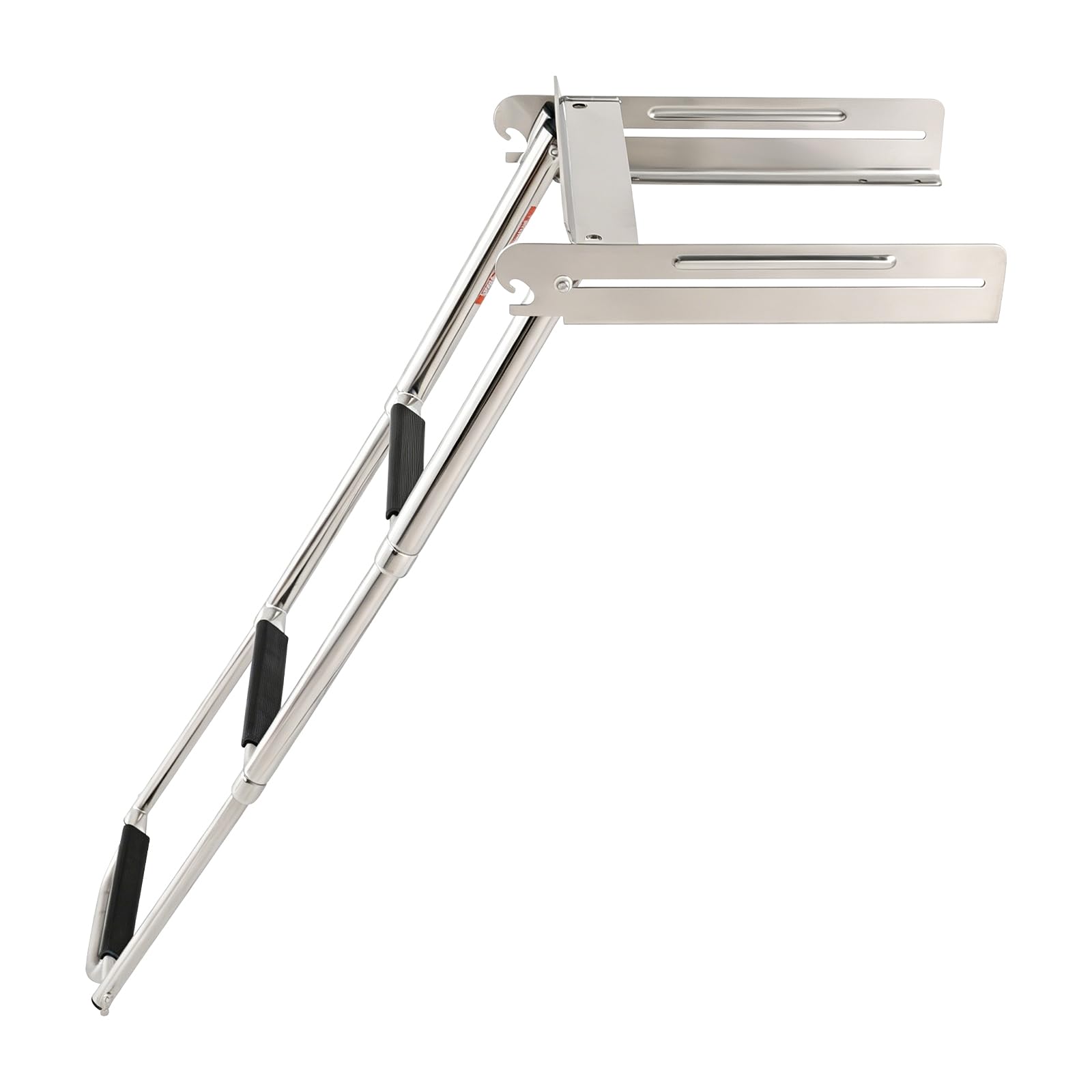 Boat Ladder 304 Stainless Steel Foldable Telescopic Heavy Duty Boarding Steps for Speedboat Yacht Pontoon 661lbs Capacity 10x17in