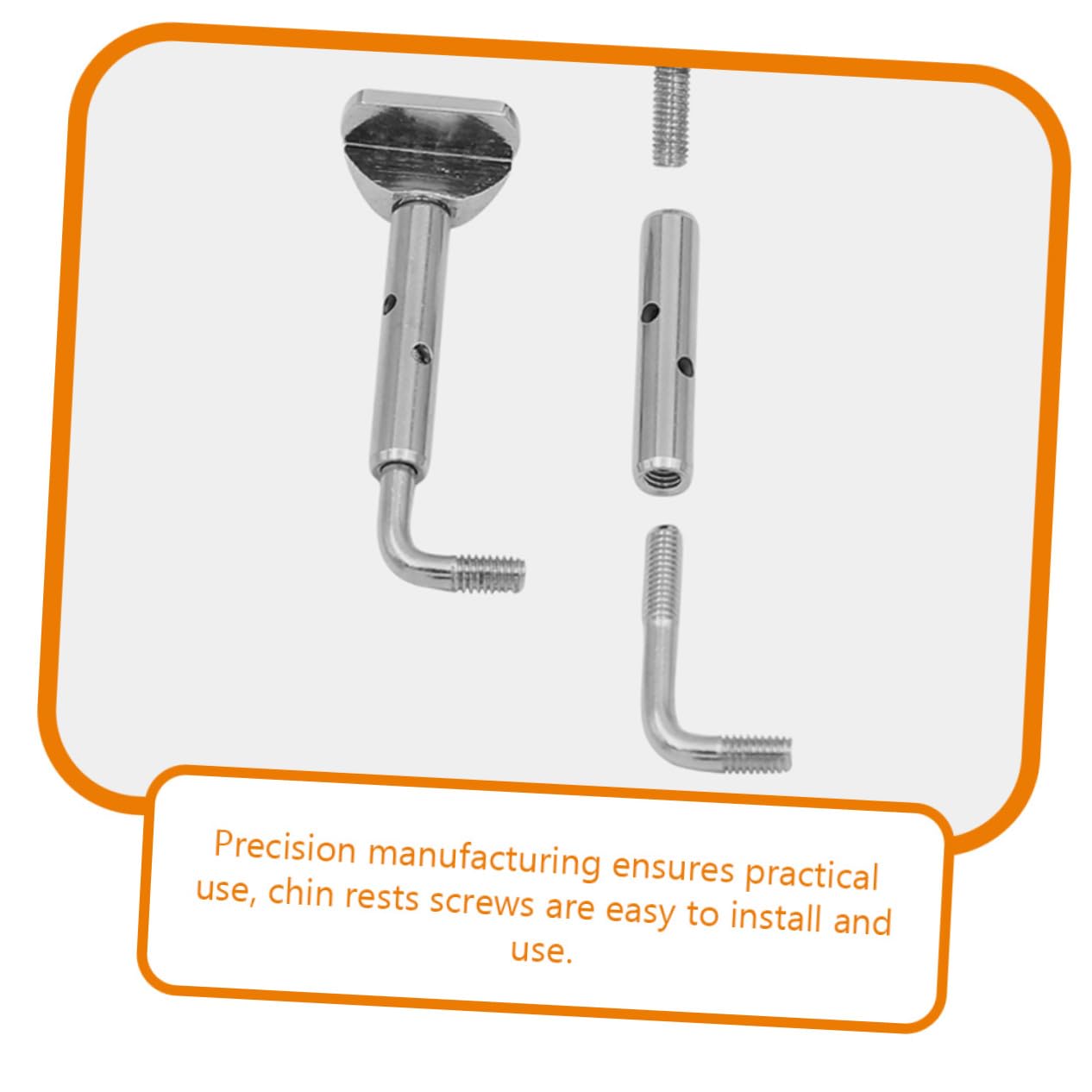 Yardwe 2Pcs Violin Chin Rest Screws Removable Clamps for Violins Easy to Install and Adjust Compatible Replacement Parts for Comfortable Playing Experience