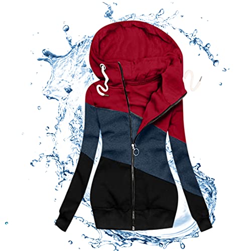 LPFNSF Pull à Capuche Femme Sweat à Capuche Femme Veste à Capuche Manteau à Manches Longues Sweat à Capuche Imperméable Respirant Parka Cover