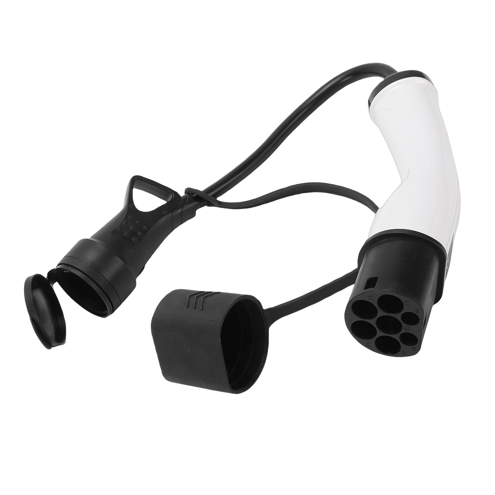 Generic Wsparcie Typu 2 Adapter EV Szybkie ładowanie Dwukierunkowy Kompaktowy Przenośny do Komputera Podróżnego + Nylonowy Biały 16A