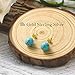 SmileBelle Turquoise Earrings for Women,18k Turquoise Jewelry as Gold Stud Western Earrings for Mother, Handmade Genuine Turquoise Post Earrings for Sensitive Ears as Birthday Gifts