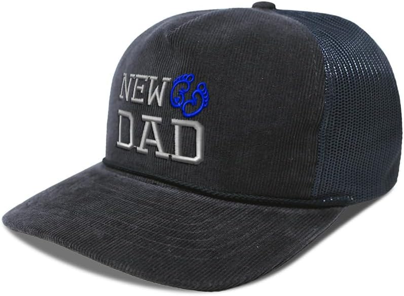 Custom Corduroy Hat Mesh Cap Hat Cord Hat New Dad Boy Newborn Father Papa Trucker Cap Hat Richardson