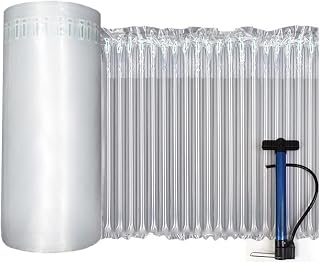 Bubble Cushioning Wrap Roll, 15.75 inch x144 Feet, GOENDR Inflatable Air Pillow Column Wrap for heavy duty Packing and Moving, Large Bubble Wine Bottle Protector Breakable Shipping Supplies