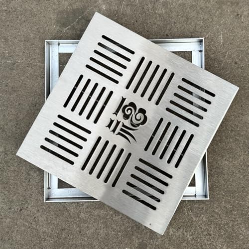 Tapa de acero inoxidable para tanque séptico con marco metálico plano reforzado