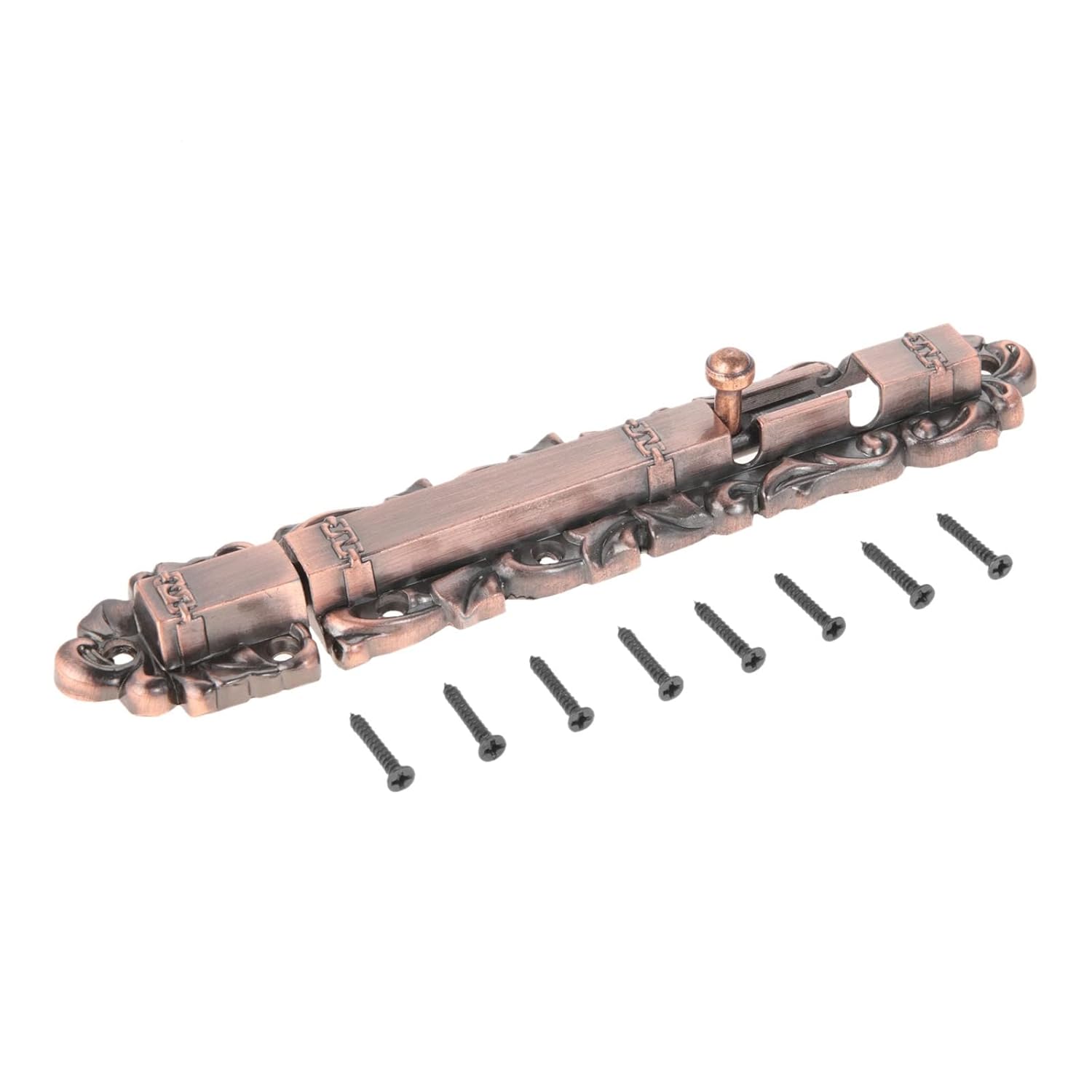 Vintage Door Bolt Antique Window Slide Bolt Latches Retro Door Bolt Gate Latch Security Lock with Screws 150/200/250mm (Color : B 200mm)