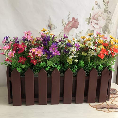 造花 田園風 大きいサイズ プラスチックフェンス 枯れない花 人工観葉植物 鉢植え 花束 ブーケ シルクフラワー 装飾 本物そっくり インテリア 撮影用小物 飾り物 プレゼント 結婚式 お礼 お祝い リビングルーム 玄関 ガーデン おしゃれ