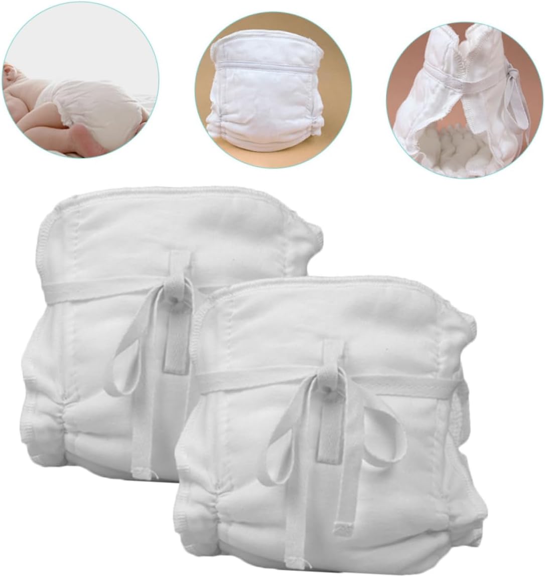 2pcs Diaper Pants Breathable Washable Nappy for Newborns Soft and Skin-Friendly Cloth Diapers Comfortable Learning Pants for Boy Girl