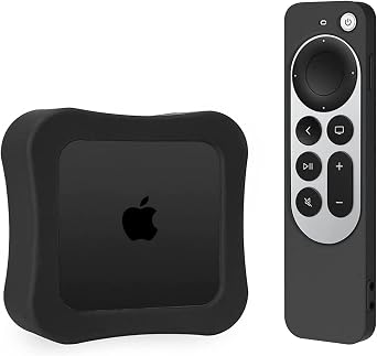 Apple TV 2022 Case for Apple TV 4K+ Siri Remote 2022 Anti-Slip Shockproof Silicone Cover for Apple TV 4K 3rd Generation Set Top Box TV Box Waterproof Cover