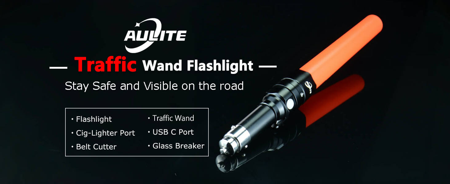 AULITE Electronic Whistle Wand Flashlight - 130dB Whistle, 800 Lumens, USB-C/Magnetic Rechargeable, COB Work Light - View #9