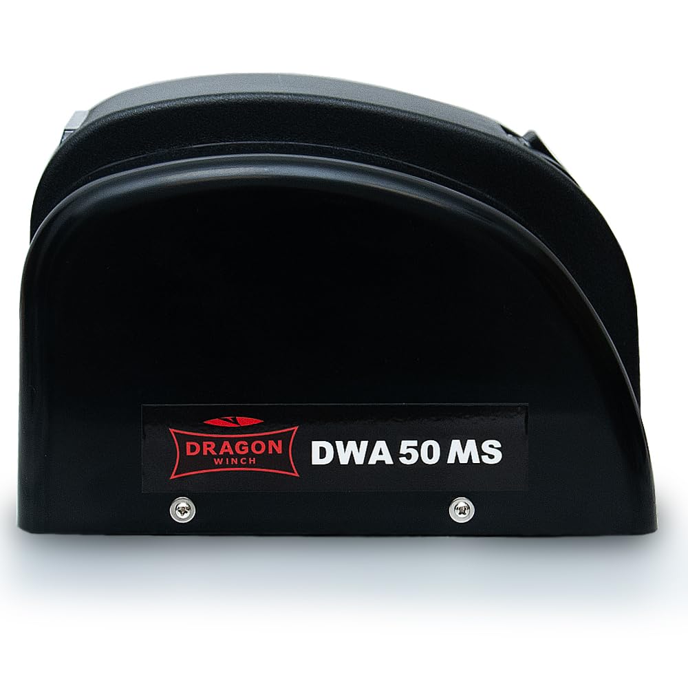DRAGON WINCH Salpa Ancore Elettrico 12V 50 lbs (22 kg) – Verricello 150W con Corda Sintetica 30,5 m e Telecomando Senza Fili – per Barche da Pesca, Gommoni – Kit Completo Acqua Salata