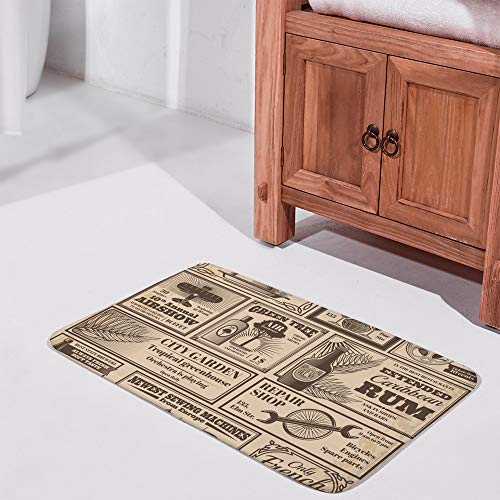 Tapis de bain antidérapant pour sortie de douche style rétro chic
