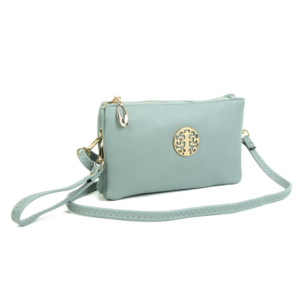 Womens Small Clutch Bags with Wristlet and Long Adjustable Strap