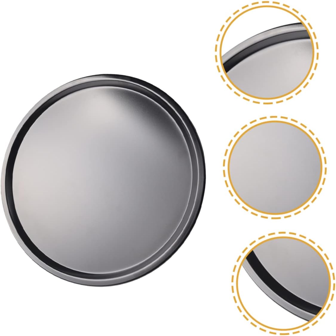 2pcs Non-stick Carbon Steel Pizza Pan Set Round Bakeware for Oven Baking Shallow Pizza Baking Tray