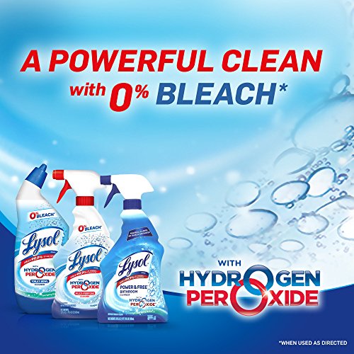 Image of LysolPower and Free Toilet Bowl Cleaner with Hydrogen Peroxide Cool Spring Breeze Scent, 24 Ounce (Pack of 6)