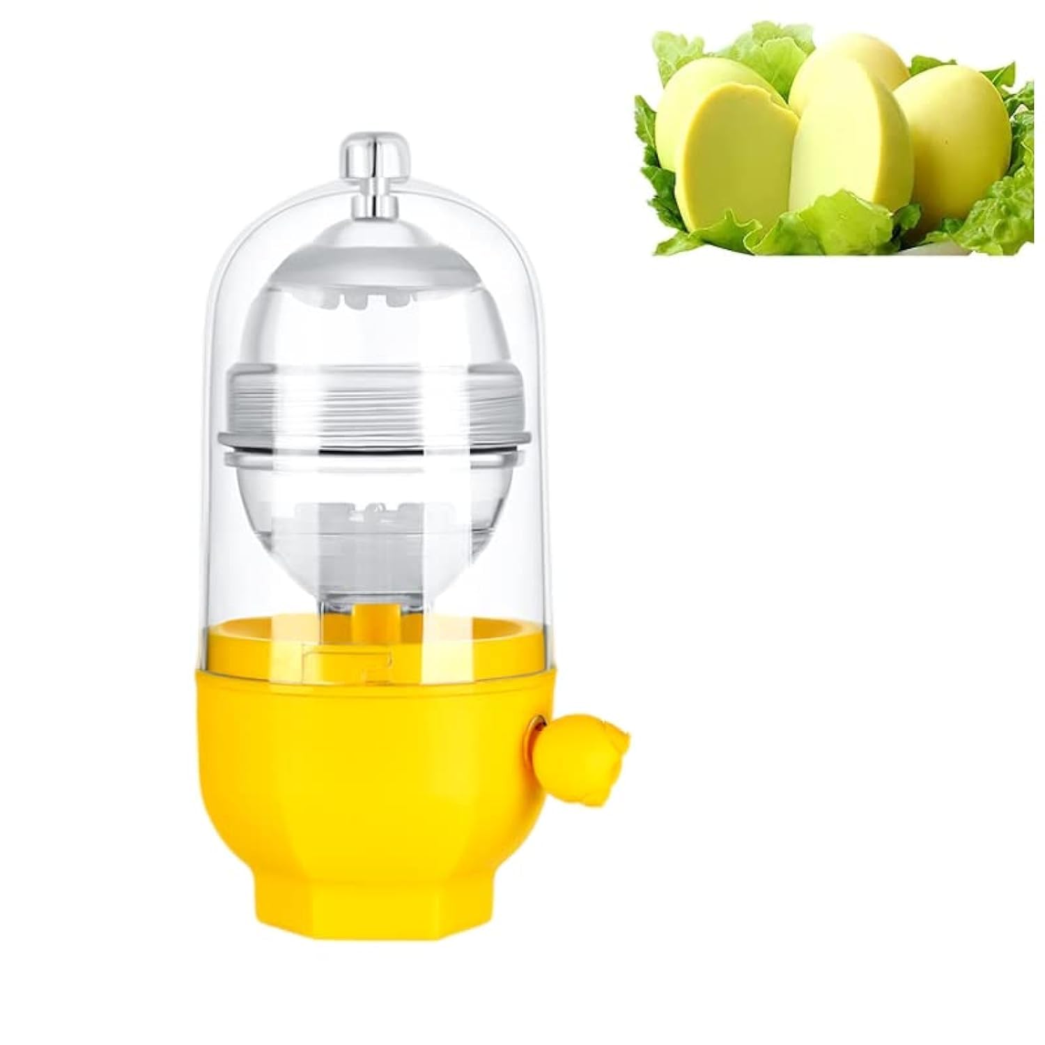 Golden Egg Maker Manual Puller, Portable Egg Spinner Scrambler in Shell for Boiled Golden Eggs, Silicone Shaker Whisk Egg Yolk Mixer with Drawstring, Egg Homogenizer for Kitchen Cooking