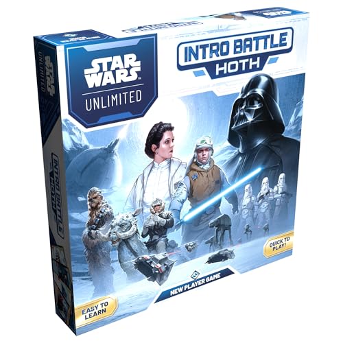 Asmodee Star Wars: Unlimited TCG - Intro Battle Hoth - Easy-to-Learn Trading Card Game Starter Set with Pre-Built Vader & Leia Decks for Kids & Adults, Ages 12+, 2+ Players, 20 Min Playtime by Asmodee - Used condition - US$13.65