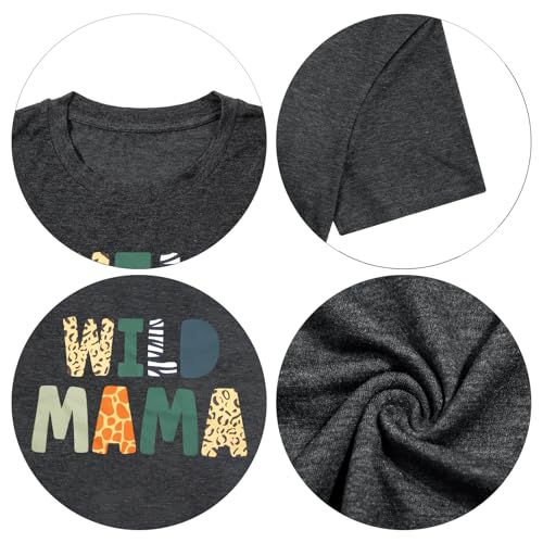 Image of Family Trips Matching Shirts : Wild One Print Tee Safari Animal Theme Parent-Child Outfit