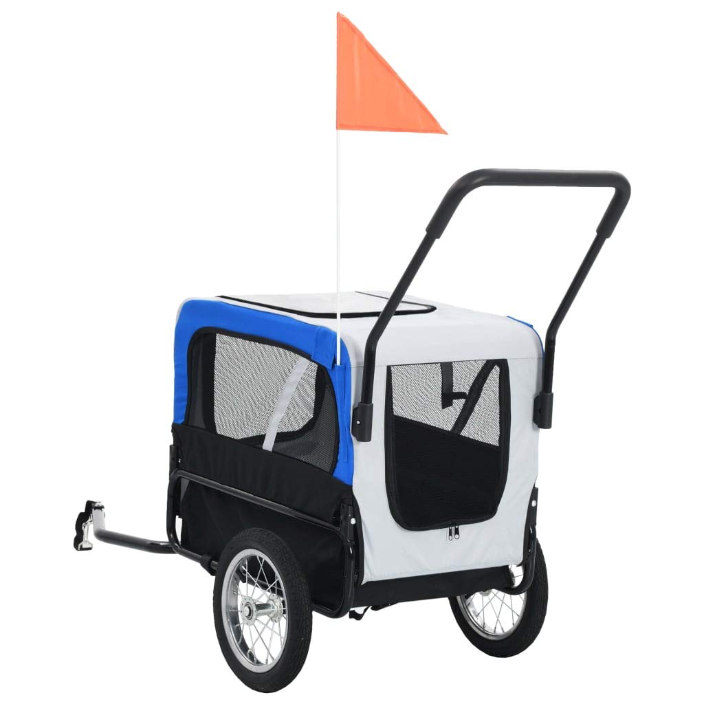 Amazon | vidaXL 2-in-1 ペット用 自転車トレーラー＆ジョギング