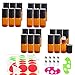 Produktbild GreatforU 24 Stück 3ml Essential Öl Flasche Bottles Leer Glasses Flaschen DIY Blends Supplies Tool & Zubehör Parfüm-Aromatherapie Carrier Oil Kit Bulk Essentials (24 Flasche mit ätherischem Öl)