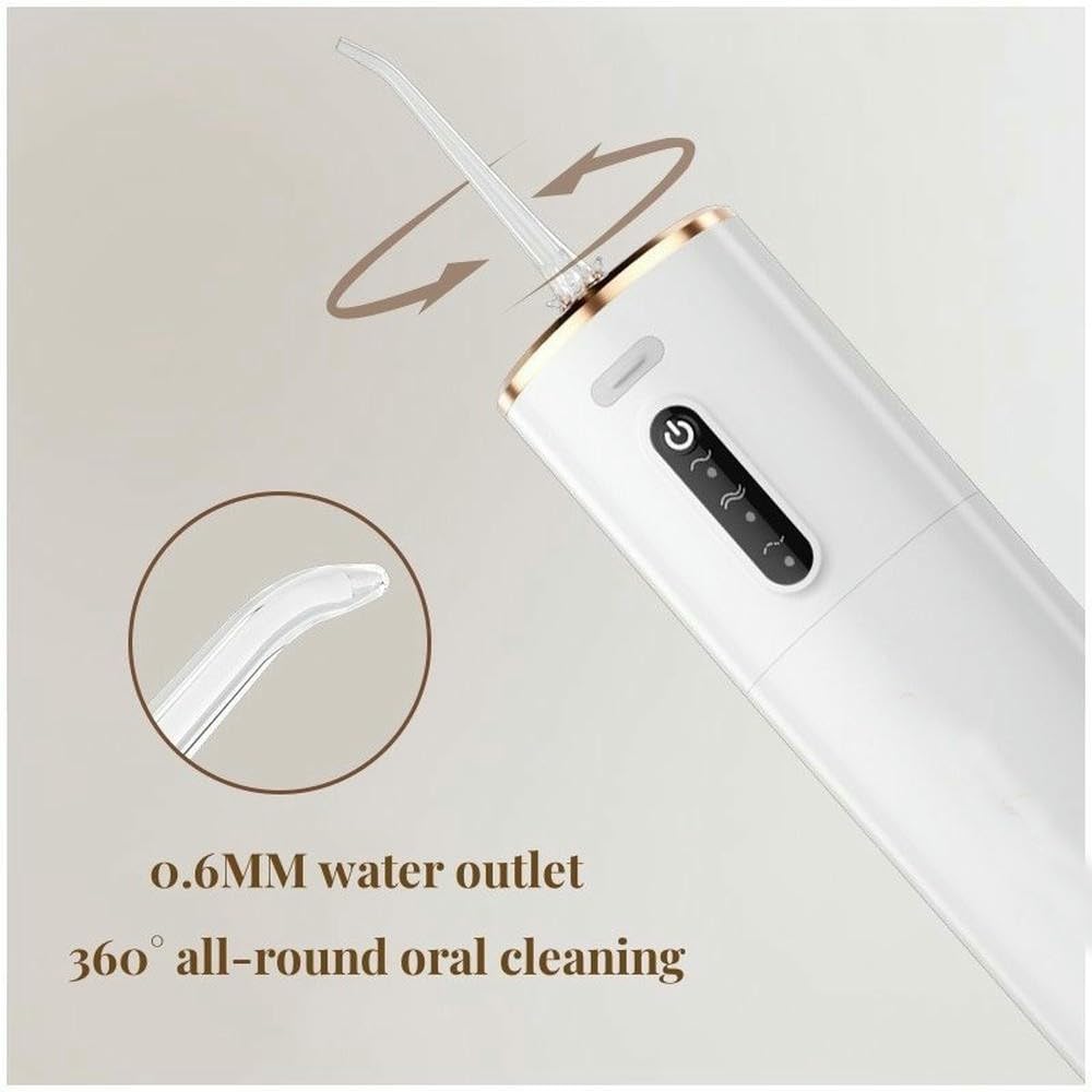 Irrigador bucal inalámbrico 3 Modos, 5 boquillas, diseño portátil y Recargable, para la Limpieza Dental.