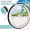 DoCred 24/26 Inch Beach Cruiser Bike, 7 Speed Adult City Bike, Lightweight Adults Bikes for Men & Women, Carbon Steel Frame Commuter Bicycle Cruiser Bicycle, Multiple Colors #1