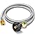 6FT Propane Hose Adapter 1lb to 20lb with Gauge, Propane Tank Adapter Hose 20 lb to 1 lb, Propane Tank Hose, Propane Grill Hose Fit for Weber Q Grill, Coleman Camping Stove, Mr Buddy Heater