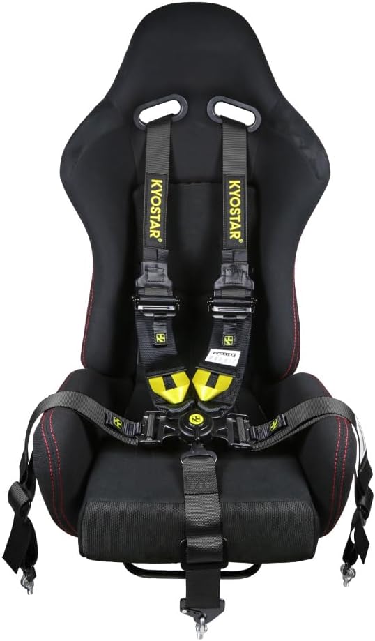 Kyostar 5 Point Safety Harness Racing Seat Belt 2"+3" Camlock Quick Release Premium Quality Heavy-Duty Soft Webbing Universal Black