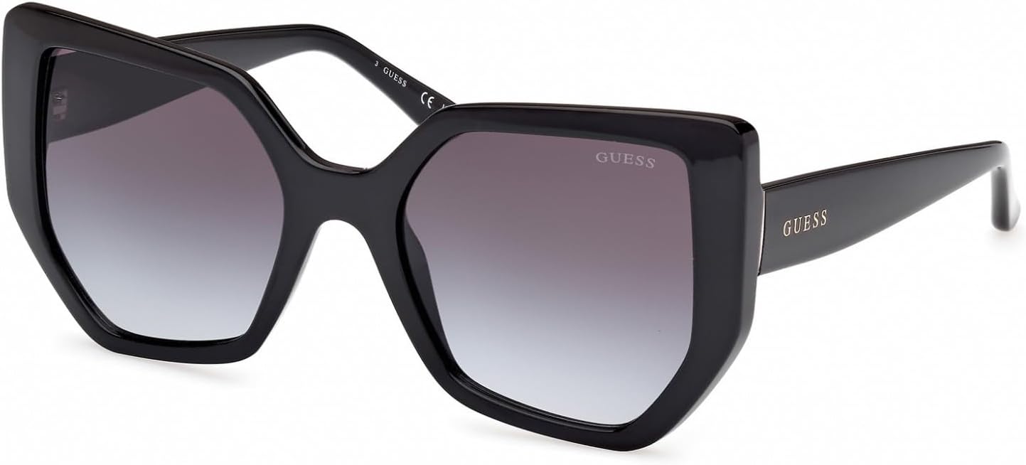 GUESS Unisex GU00154 Sunglasses, Shiny Black, 140