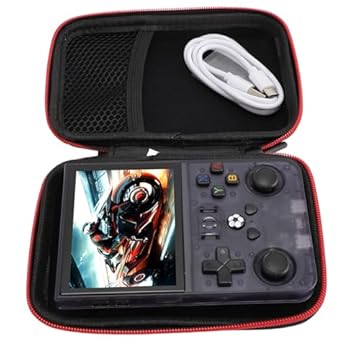 Console de Jogo Portátil Dual 3D Sticks 4000MAH, Console retrô para Linux Tela IPS de 3,5 Polegadas, Videogame Vintage Com Chipset RK3326, Slot de Expansão de Cartão de Memória