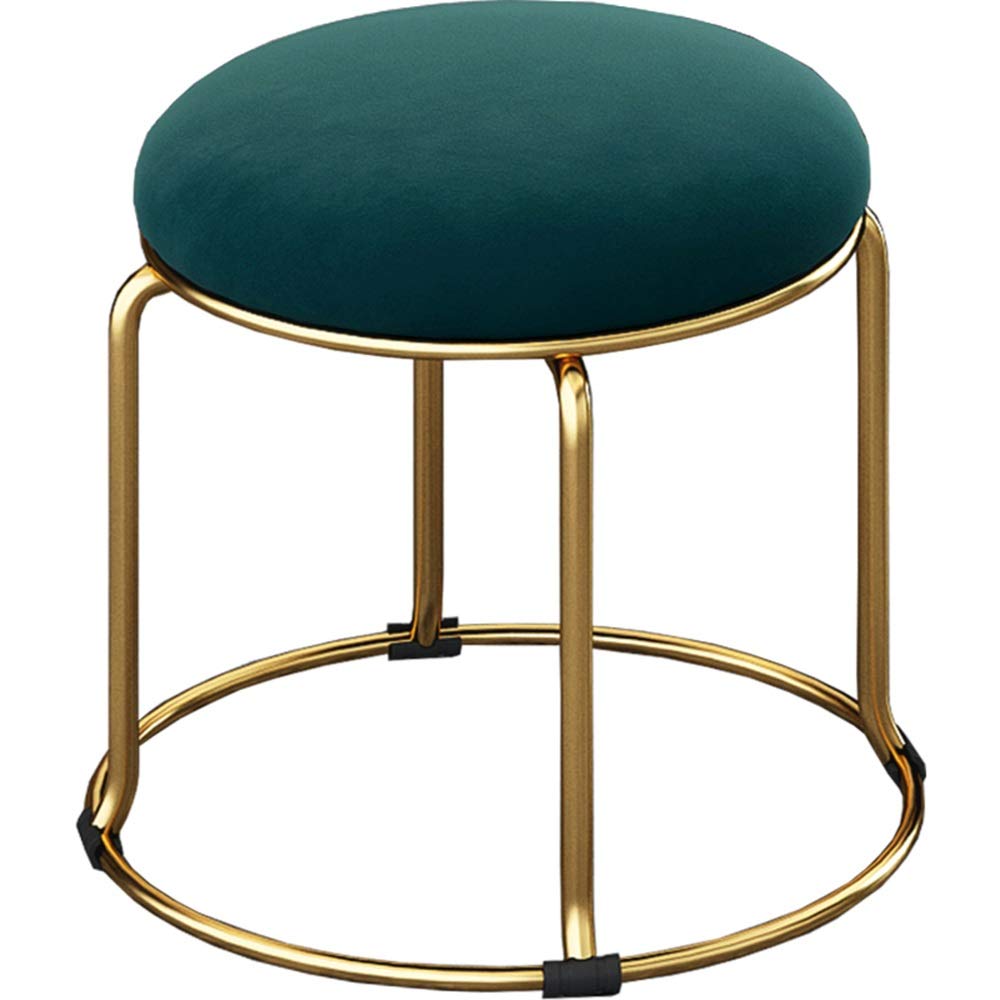 Repose-pieds velours vert pour table basse et coin coiffeuse