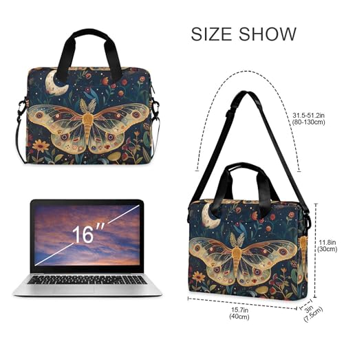 Bolsa para portátil ALAZA Butterfly Moon Flowers 13-15.6" miniatura 4