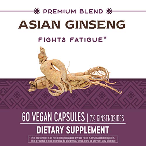 Nature’s Way Asian Ginseng Standardized Extract, Fights Fatigue*, 60 ct | Traditional Adaptogenic Herb Standardized to 7% Gnsenosides; Non-GMO Project Verified, Gluten free, Dairy free Formula.* - image 9