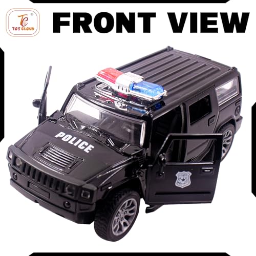 Image of Toy Cloud Hummer Police Car 1:32 Scale Die-Cast Metal Toy with Opening Doors and Pull Back Action Realistic Toy Car