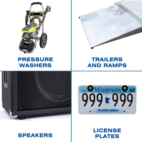8 pack bumper feet with stainless steel washers 1 inch waterproof isolationanti-vibration bumper feet for license plates air compressors pressure washers speakers and other machinery
