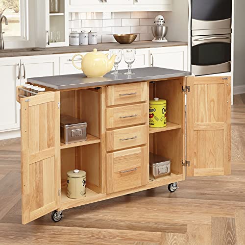 Homestyles General Line Mobile Kitchen Cart with Stainless Steel Top and Drop Leaf - image 6