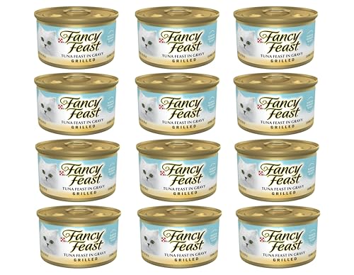 (12 Pack) Grilled Kitten Food, Wet Cat Food, Tuna Feast in Gravy, 3 Oz Can, 100 Percent Complete and Balanced Nutrition for Cats