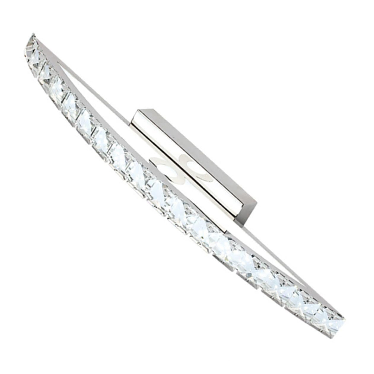 PartyKindom 10w Led Badezimmerspiegelleuchte Lichtleiste Für Badezimmerspiegel Spiegelleuchte Fürs Badezimmer Reinweiß Minimalistische Kristall Wandleuchte Blendfrei Flimmerfrei