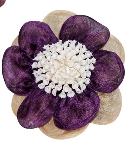 CAPRILO Ramo Floral Decorativo de Novia para Alfileres Bouquet Flores(A Elegir). Complementos. Joyas y Bisutería. Regalos Originales. Detalles de Bodas, Comuniones, Bautizos. DC (Flor Lila)