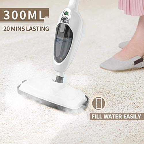 Steam Mop, Steam Mop For Hardwood Floor, Steam Mop For Floor Cleaning, Steam Cleaner, Multipurpose Adapter Accessories, Floor Steamer, Lightweight, 20Ft Power Cord, 2 Pads, 1200W Power, 300Ml Water Capacity, 18 Secs Heat Up By Sandoo, Sc1050 #TOP5