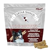 Tartar Shield Dental Dog Biscuits | Safe Daily Treats | Cookie Cleans Teeth & Gums Fresh Breath Natural Oral Health Support | Tasty Lean Chicken Flavor | USA Made