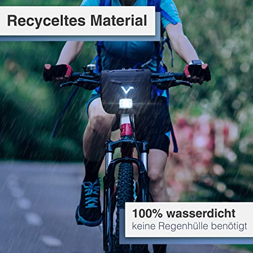 Fahrrad-Lenkertasche Valkental aus recyceltem Material mit 7L Volumen