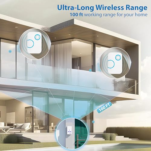 Image of Gesto Wireless Door Bell for Home - Without Wire Cordless Waterproof Door Chime With Ding Dong and 36 Melodies | 100 Feet Long Range Musical Doorbell for Home, Office, Desk,Hospitals & Hotels