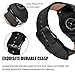 V-MORO Leather Strap Compatible with Galaxy Watch3 41mm Bands/Galaxy Watch Active2 40mm 44mm Band/Galaxy Watch 42mm Strap with Stainless Steel Buckle for Samsung Galaxy Watch 42mm/Galaxy Watch Active 2,Fits 5.4