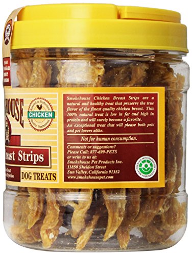 Snack natural para perro tiras de pechuga de pollo 1 libra miniatura 2