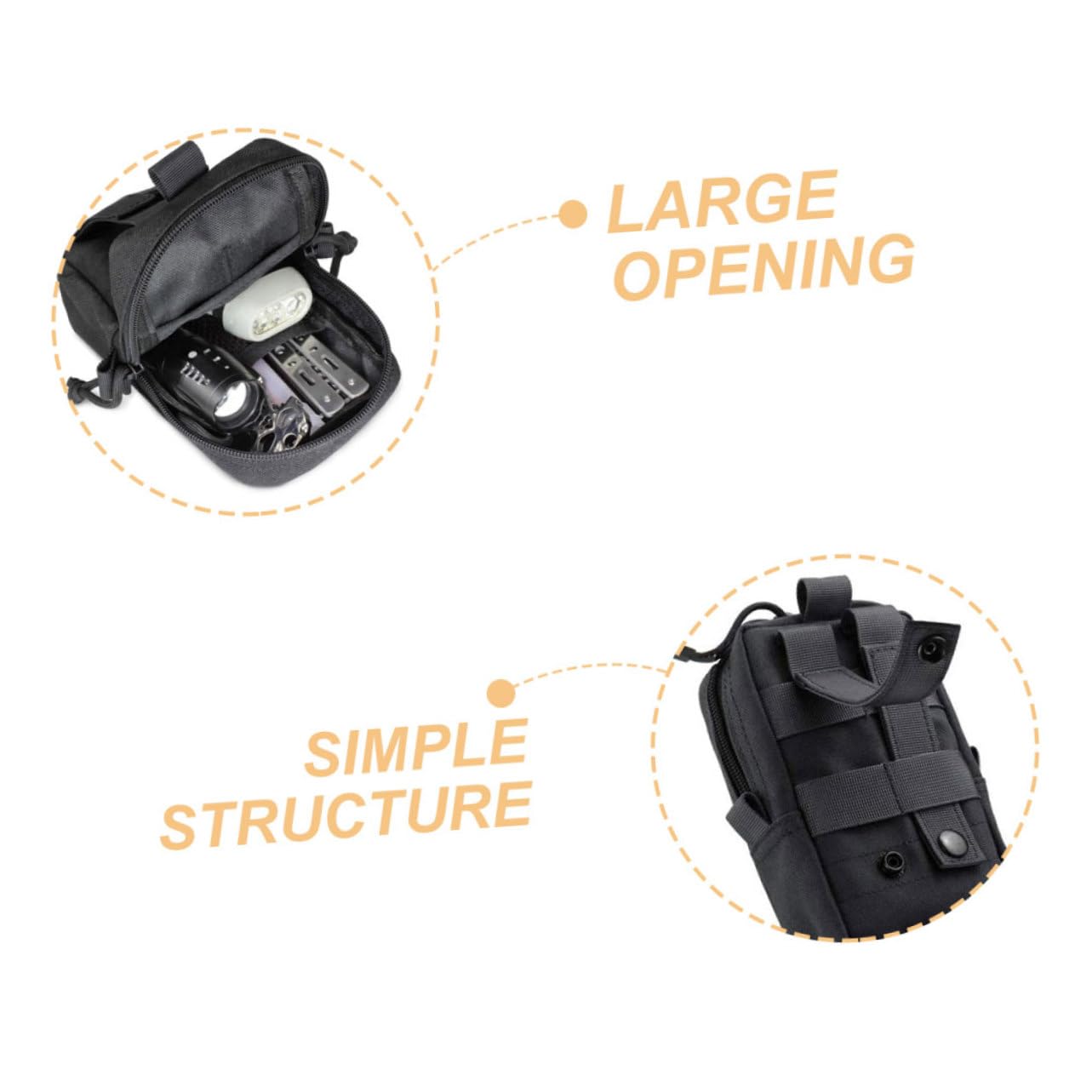 VICASKY Lot De 5 Sacs Tactiques Étanches Pour Téléphone Portable Étuis De Ceinture Pochettes Pour Téléphone Pochettes De Ceinture Pochettes Utilitaires D'Extérieur Pochettes Pour