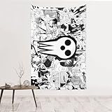 Weyun Soul Anime Eater Tapestry Fashion Graphic Wallart Novelty Hanging Decor Blanket Tapestrys Flannel For Wall Living Room 60'X40' Inch