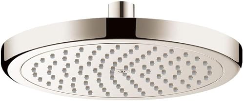 hansgrohe Croma 26478821 - Cabezal de ducha de 9 pulgadas con infusión de aire RainAir de alta calidad con QuickClean en níquel cepillado, 26478821