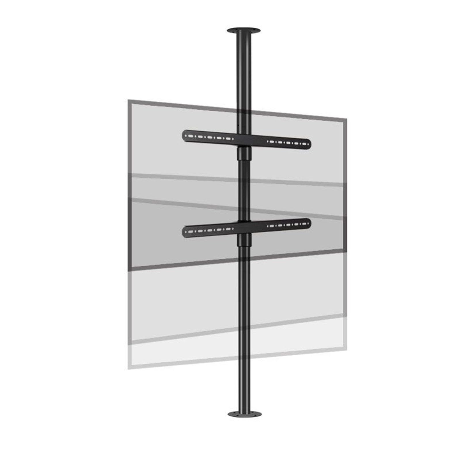 Support TV contre les reflets hauteur ajustable 170-205 cm et rotation à 360°