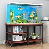 Rollender Metall-Aquariumständer mit Rollen, moderner Schrank für Reptilien/Schildkröten/Terrarium-Tanks, stabile untere Ablage für Büro/Heimgebrauch